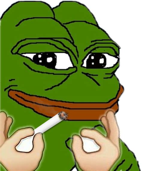 Pepe Frog Meme Weed Pepethefrog Sticker By Aestheticsxonly