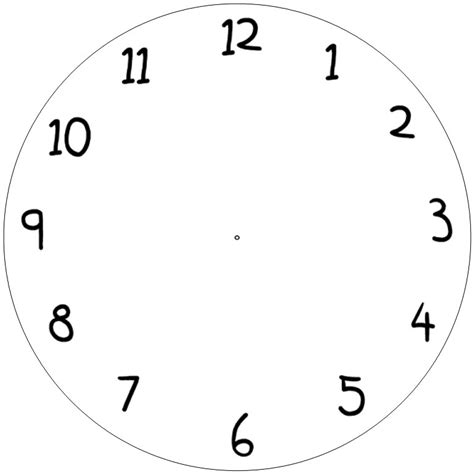 Printable Clock Template