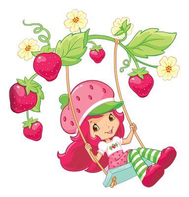 Strawberry Shortcake Swinging On The Swing Of Strawberries Strawberry