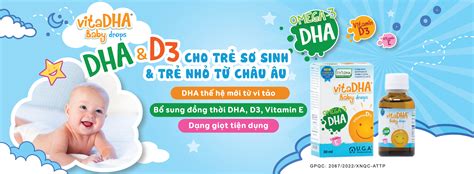 VitaDha Baby DHA và D3 cho trẻ sơ sinh từ Châu Âu