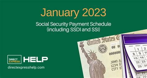 Schedule Of Social Security Payments For January 2023 Direct Express