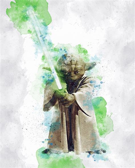 Yoda Yoda Poster Yoda Digital Star Wars Poster Jedi Etsy In 2021