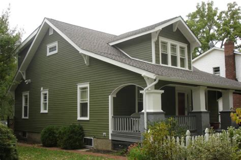 20 Olive Green Green Exterior House Paint Colors Homyhomee