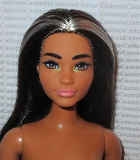 Mattel Nude Barbie Fashionista New Face Mold Fashion Doll Brunette For Ooak Picclick
