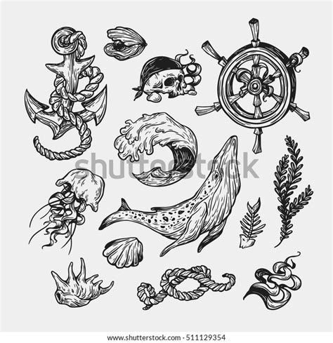 nautical set sea set marine collection stock vector royalty free 511129354 shutterstock