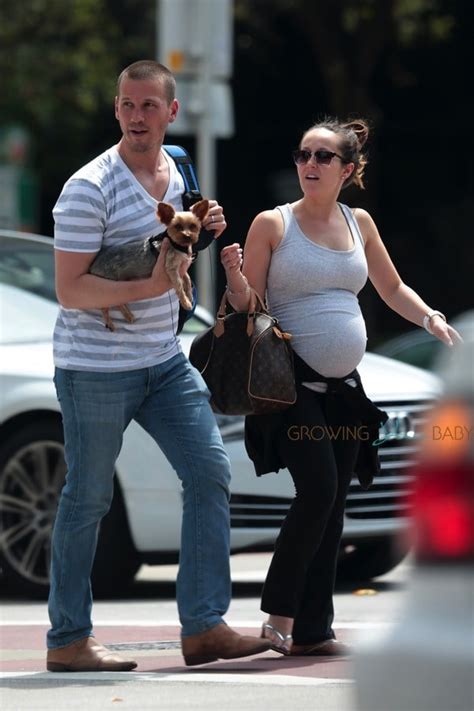 A Very Pregnant Ashley Hebert With Husband Jp Rosenbaum In Miami