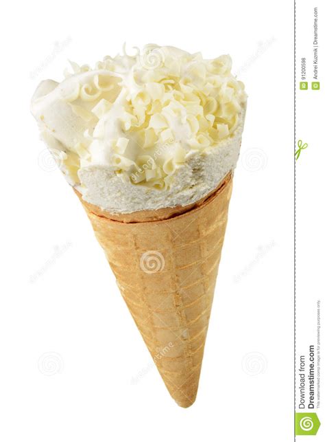 Cone Ice Cream Stock Photo Image Of Dessert Cold Isolated 91200598