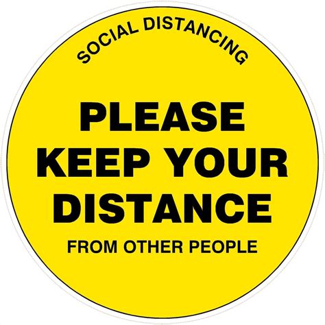 Please Keep Your Distance Floor Sticker Covid Signs