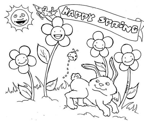 April Month For Spring Coloring Page Kids Play Color