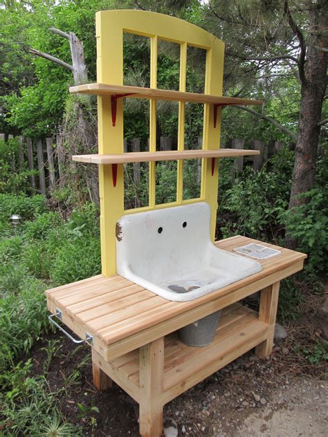 Montana Wildlife Gardener Repurposed Potting Bench Garden Sideboard