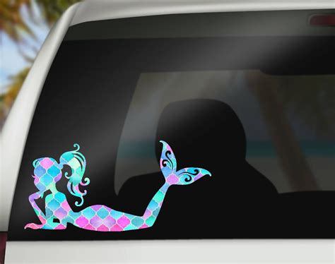 Mermaid Decal Mermaid Pattern Car Decal Mermaid Tail Decal Etsy