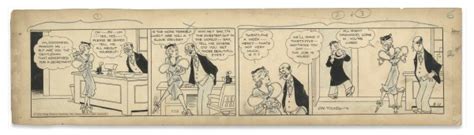Early Chic Young Blondie Comic Strips Auction The Daily Cartoonist