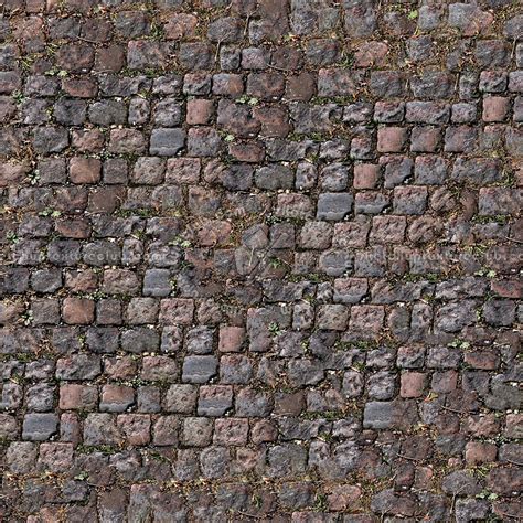 A tool generated seamless cobblestone texture. Dirt street paving cobblestone texture seamless 17013