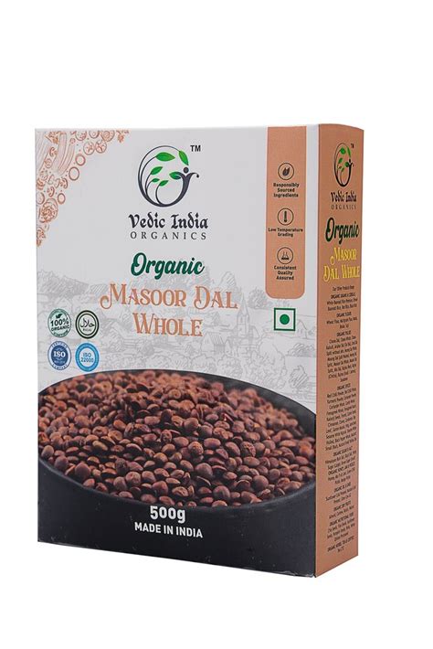 Organic Masoor Daal Whole High In Protein Packaging Size 500 G At Rs