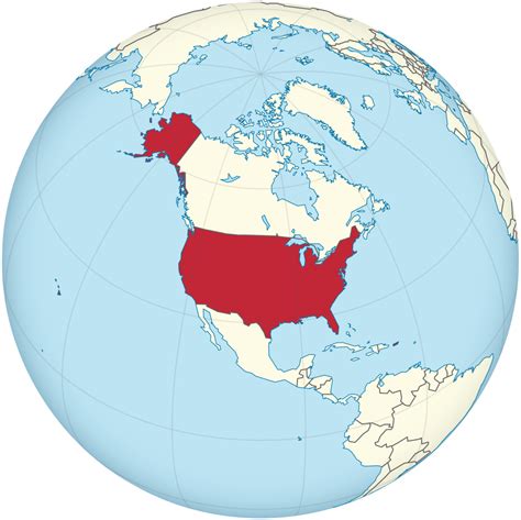 Fileunited States On The Globe North America Centeredsvg