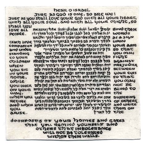 Mezuzah Prayer Printable
