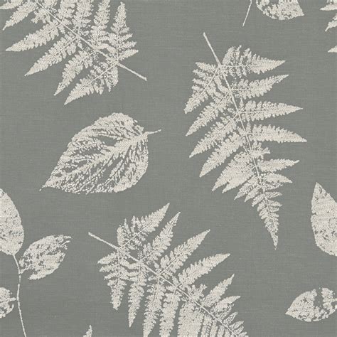 foliage pewter fabric clarke and clarke by sanderson design