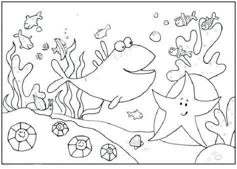Underwater Scene Coloring Pages At Free