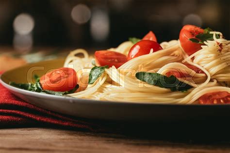 Close Up Of Traditional Italian Pasta Stock Image Colourbox