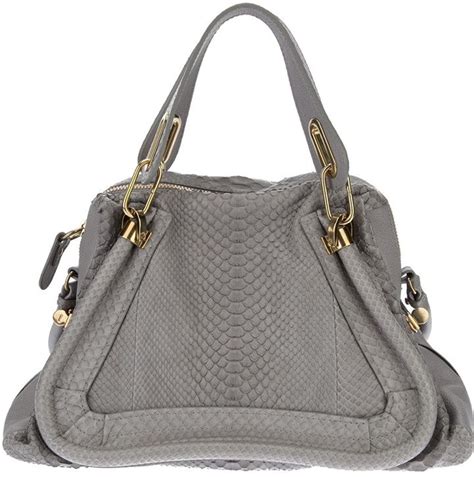 Chloé Python Skin Paraty Tote Bags Shoulder Bag Shoulder Strap Bag