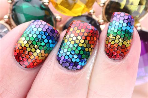 This is real picture, real my nails. Nail Art: Rainbow Nails, Mixing Matte and Shiny Glitter ...
