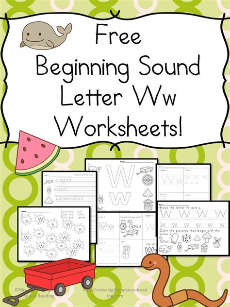 18 Free Letter W Beginning Sound Worksheets Easy Download Mrs