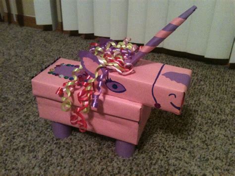 Pink unicorn valentine box, horse valentine box | Horse valentine box, Unicorn valentine ...