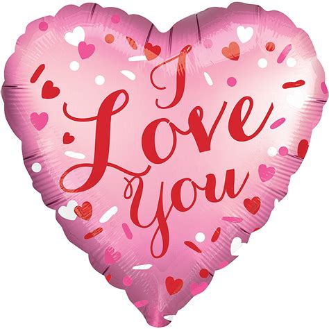 Pink I Love You Satin Heart Balloon 18in Party City