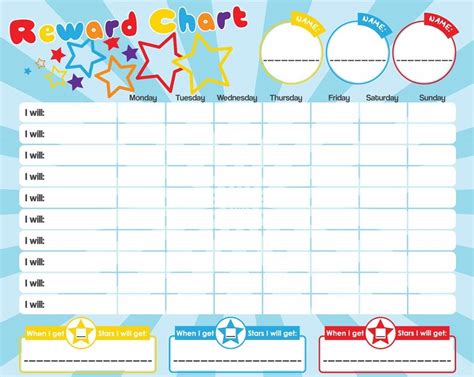 Star Reward Chart Behavior Full Pages K5 Worksheets