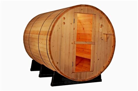 8 Ft Canadian Pine Wood Barrel Sauna Wet Dry Spa 6 Person Size