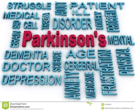 The disorder affects several regions of the brain, especially an area called the substantia nigra that controls balance and movement. 3d Parkinson's Disease Symbol Isolated On White. Mental Health S Stock Illustration - Image ...
