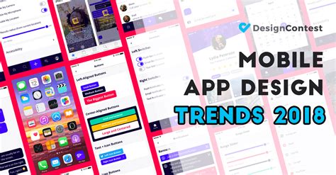 Mobile App Design Trends 2018 Designcontest