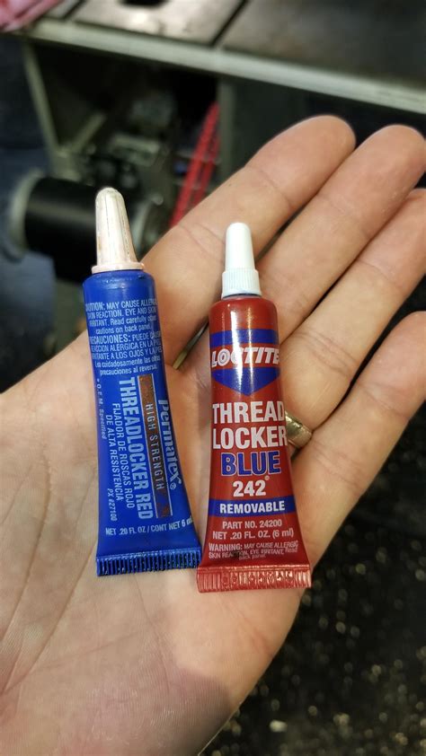 Red Loctite Comes In A Blue Bottle Blue Loctite Comes In A Red Bottle