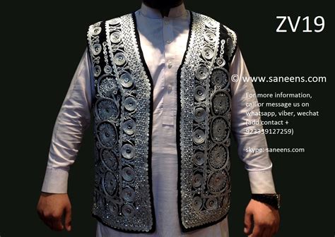 Buy Afghan Muslim Vest With Zardozi And Mirrors Work