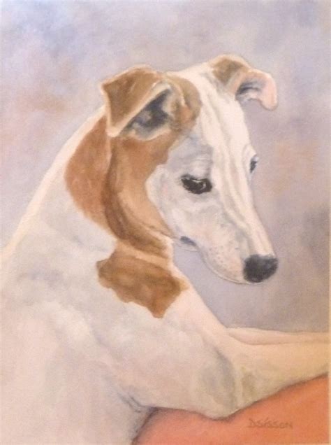 Daily Painting Projects Whippet Portrait Watercolor