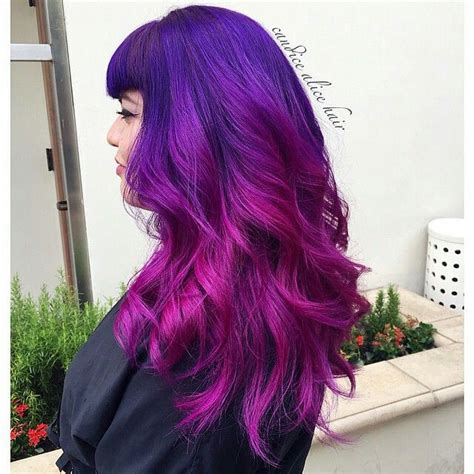 The Combination Is Like Omg♡ Do Lovely Magenta Hair Purple Ombre