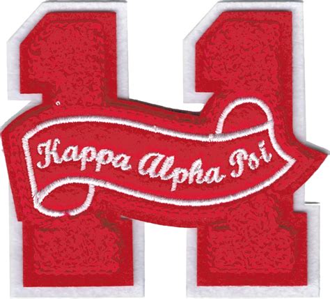 Kappa Alpha Psi 11 Founded Year Chenille Felt Sew On Patch Red 4x4