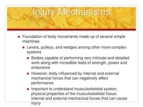 Ppt Injury Mechanisms And Classifications Powerpoint Presentation
