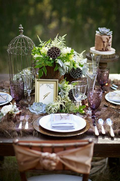 Maybe you would like to learn more about one of these? Picture Of dreamy woodland wedding table decor ideas 28