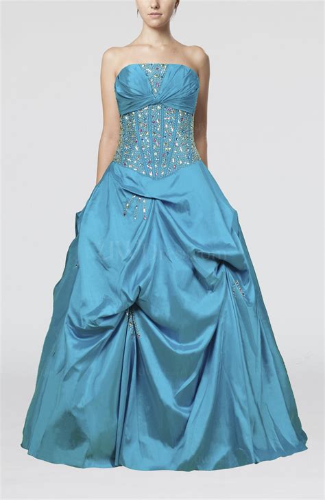 Wedding dress will take 4 week for made it. Teal Cinderella Princess Sleeveless Lace up Floor Length ...