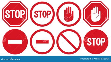 Vector Stop Icon Prohibited Passage Stop Sign Icon No Entry Sign On