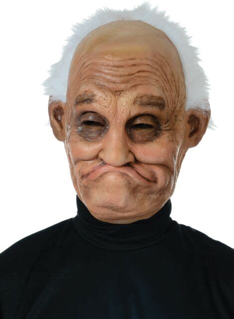 Old Man Pappy Grandpa Latex Wrinkled Face Mask Costume Mr131133 For