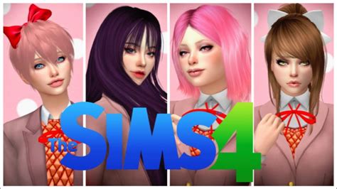 Doki Doki Literature Club In The Sims 4 Create A Sim ~cc Links In