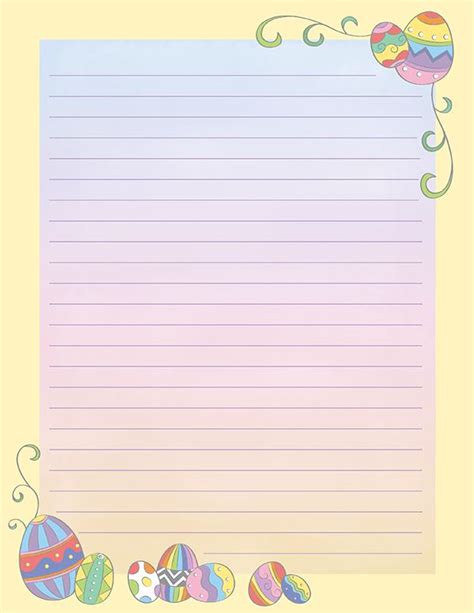 Free Printable Easter Egg Stationery In  And Pdf Formats The