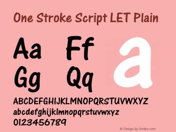 One stroke script bold let plain.ttf. One Stroke Script LET Font,One Stroke Script LET Plain ...