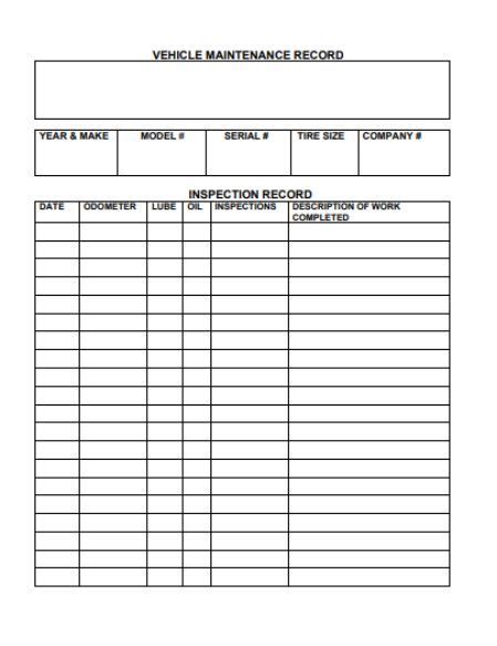 Template for invoice in excel is just one of the many profitable tools that are designed to help you keep track of your invoices. Equipment Maintenance Log Template: 20+ Free Templates in Word, PDF and Excel Documents (With ...