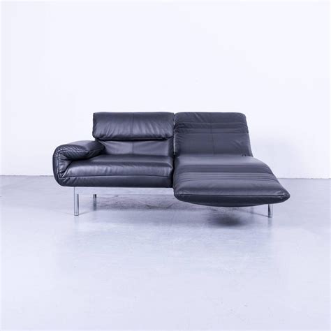 Buy sofa rolf benz plura (germany) series: Rolf Benz Plura Designer Sofa Leather Black Relax Function ...