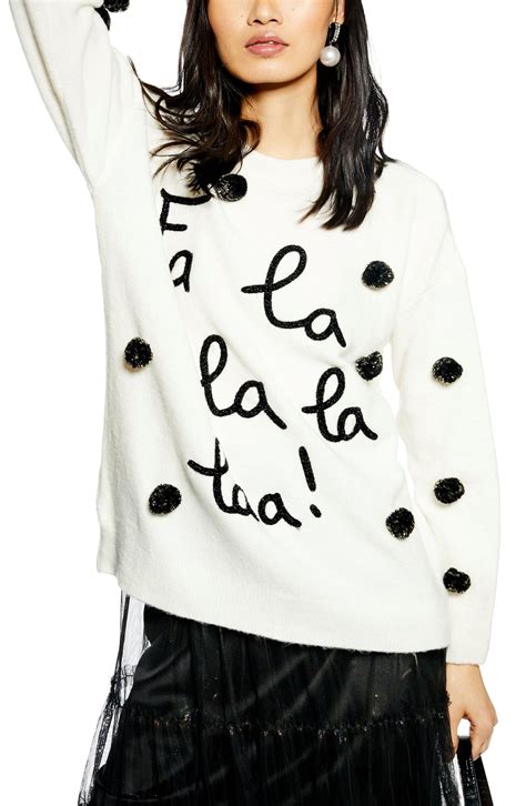 Fa La La La Sweater Sweaters Women Fashion Elle Apparel Sweaters