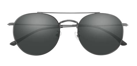 Malik Aviator Prescription Sunglasses Gray Frame With Gray Lenses Mens Sunglasses Payne