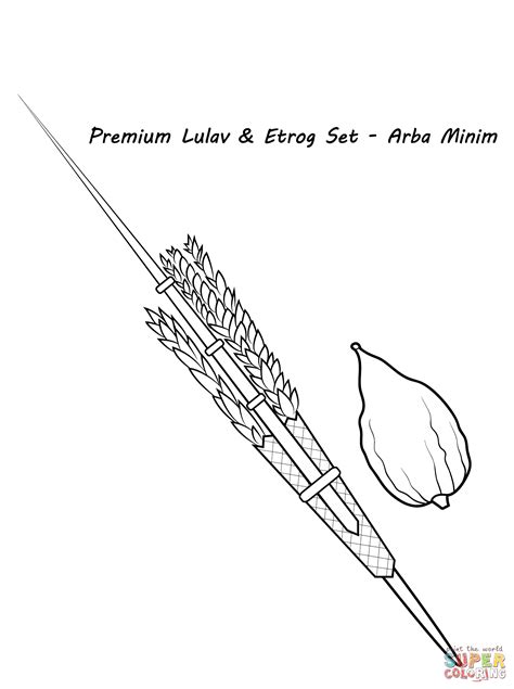 Lulav and Etrog coloring page | Free Printable Coloring Pages